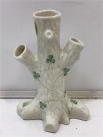 Belleek Irish Fine China Tree Trunk Vase. 6.5in