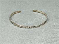 sterling bracelet with inscription