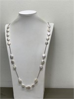 STERLING SILVER & PEARL NECKLACE