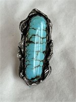 VINTAGE STERLING SILVER TURQUOISE NATIVE AMERICAN