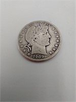 1909 S Walking Liberty Silver Half Dollar