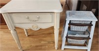 2 pc Furn Lot End Table & Decorative cabinet