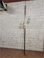 70's Pole stand with two hanging lights