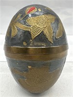 Vintage brass egg