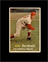 1957 Topps #374 Don Cardwell P/F to GD+