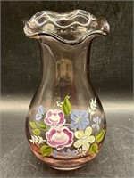 Fenton Hand Painted Vase 8”