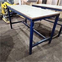 Steel Framed work table 29"w × 58"l × 35"h