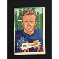 1952 Bowman Large Football Card Gene Schroeder Ex