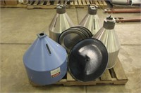 (3) Arburg Stainless Steel Material Hoppers &