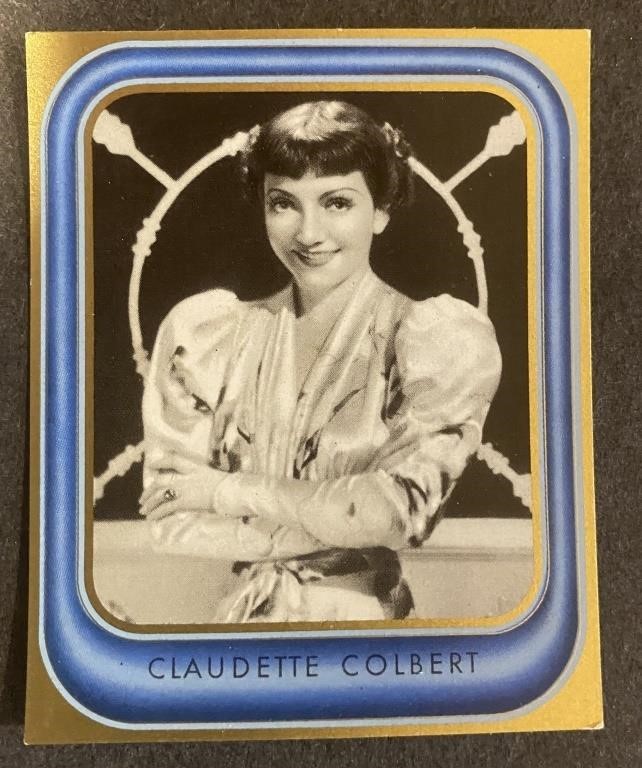 CLAUDETTE COLBERT: Antique Tobacco Card (1936)