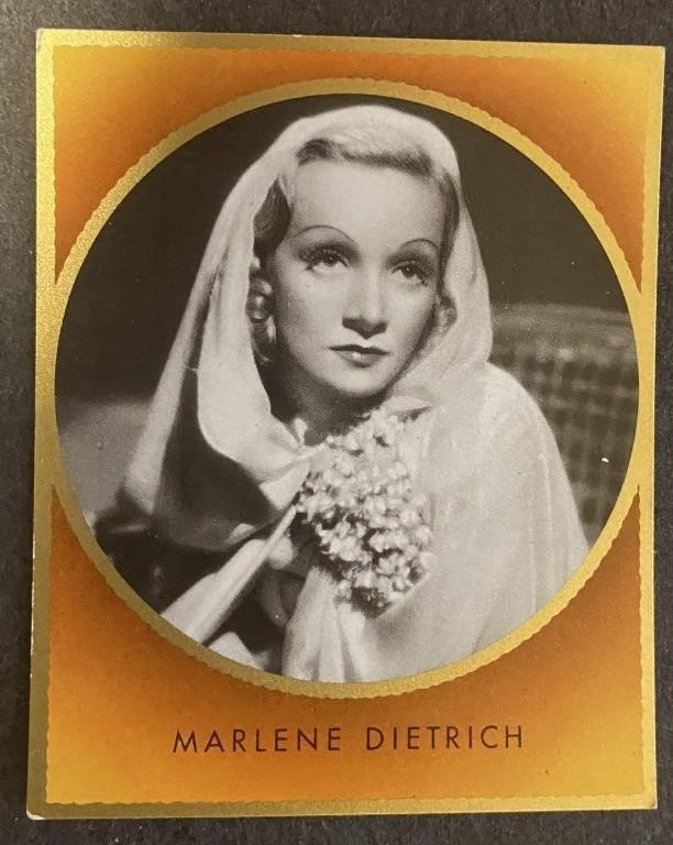 MARLENE DIETRICH: Antique Tobacco Card (1936)