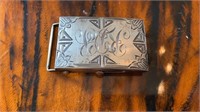Vintage sterling silver ladies belt buckle , 2