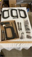 C-clamps, impact sockets, various hardware