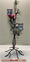 PRETTY WROUGHT IRON CANDLESTICK DISPLAY