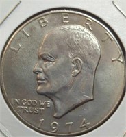 Uncirculated 1974 Eisenhower dollar