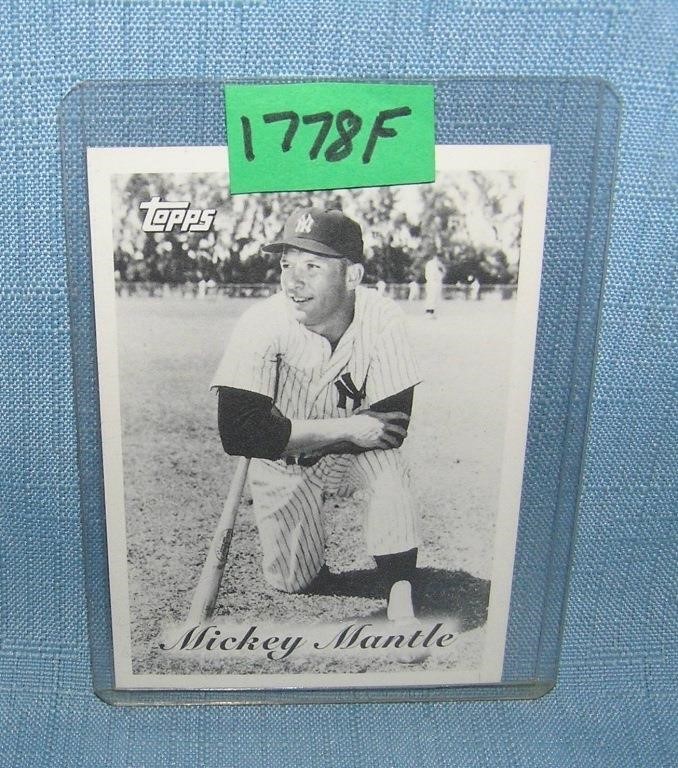 Mickey Mantle Topps retro style  baseball card