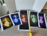 Set of AVENGERS Prints on Canvas FRAMEABLE