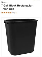 Qty of 2 Sparco 7gal Trash Can, Black