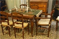 French Country dining table and chairs