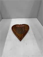 wooden fathers heart sign