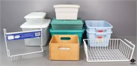 Small Storage Totes, Wire Shelves