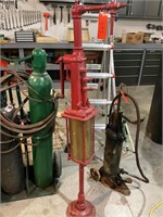 Antique Bennett oil pump red