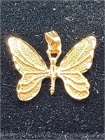 14k Gold Butterfly Pendent