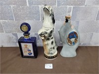 3 Vintage alcohol bottles