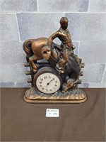 Cow boy clock porcelain
