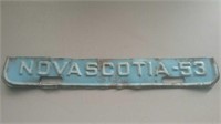 Rare 1953 Nova Scotia License Plate Renewal Piece