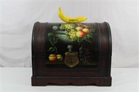 SmallHand-Painted "Fruits" Wooden Trunk