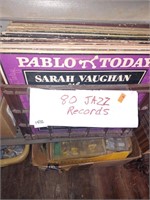 Crate Full of 80 Jazz Records