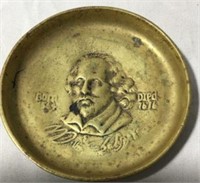 William Shakespeare Commemorative Brass Tray
