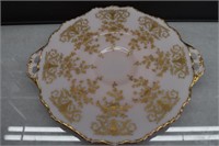 Vintage 2 Handled Plate W/ Gold Detail