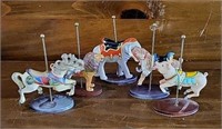 VTG Ceramic Carousel Animal Figurines