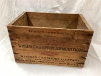 Western Wood Ammo Box, 14 1/4”L, 9”D, 9”T