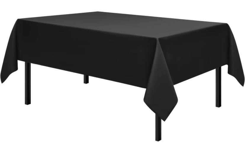 Square Tablecloth Black 54 x 54 inch Table