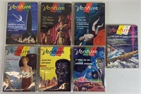 7pc 1950s Venture Science Fiction Books