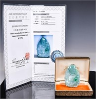 A Jadeite Buddha Pendant with Certificate