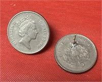 Elizabeth II Coin earrings