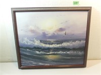 Waves Crashing Original Oil Painting