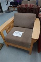 1 Tan/Wooden Chair
