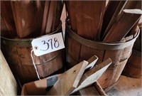 (2) Nail Buckets filled with Wood