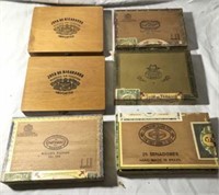 Vintage Wooden Cigar Boxes  - 6 total