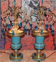 A PAIR ART MODERNE LIGHTED WATERFALL GIRANDOLES