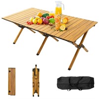 Folding Camping Table, 4ft Low Height Portable