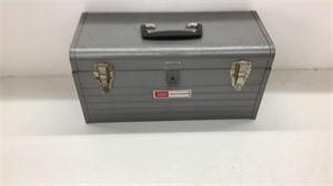 Metal craftsman toolbox with contents