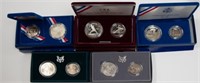 Five U.S. Two-Coin Commemorative Sets