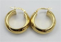 18k Yellow Gold Milor Italy Pierced Earrings 3.3g