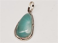 Larimar Sterling Silver Pendant